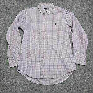 Polo by Ralph Lauren Men's Light Purple Check Button-Down Shirt